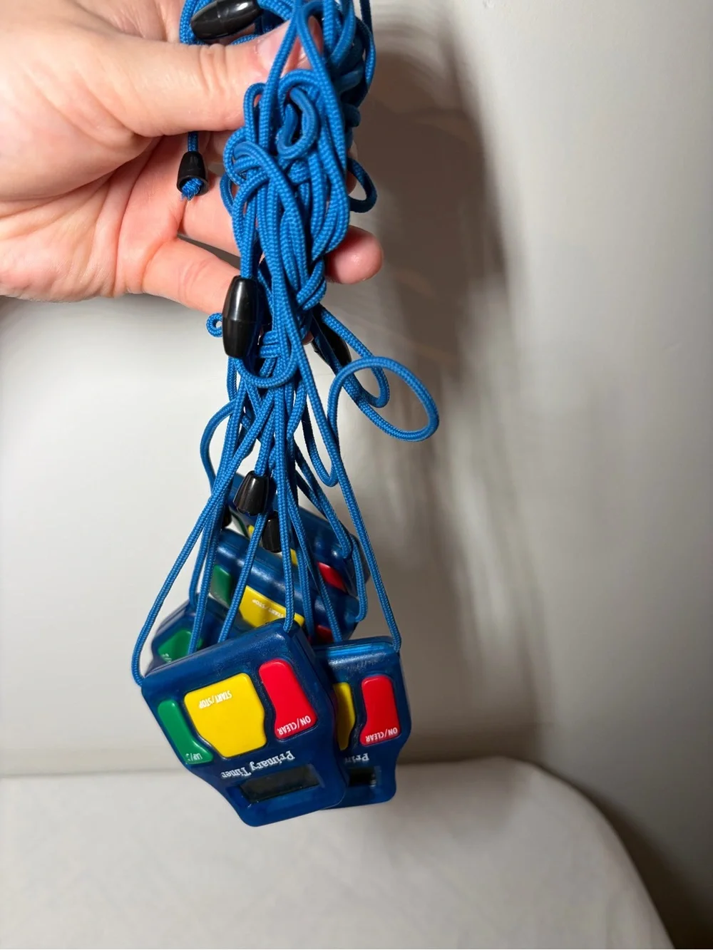Primary Timer Blue Kids Digital Stopwatch with Yellow/Green/Red Buttons